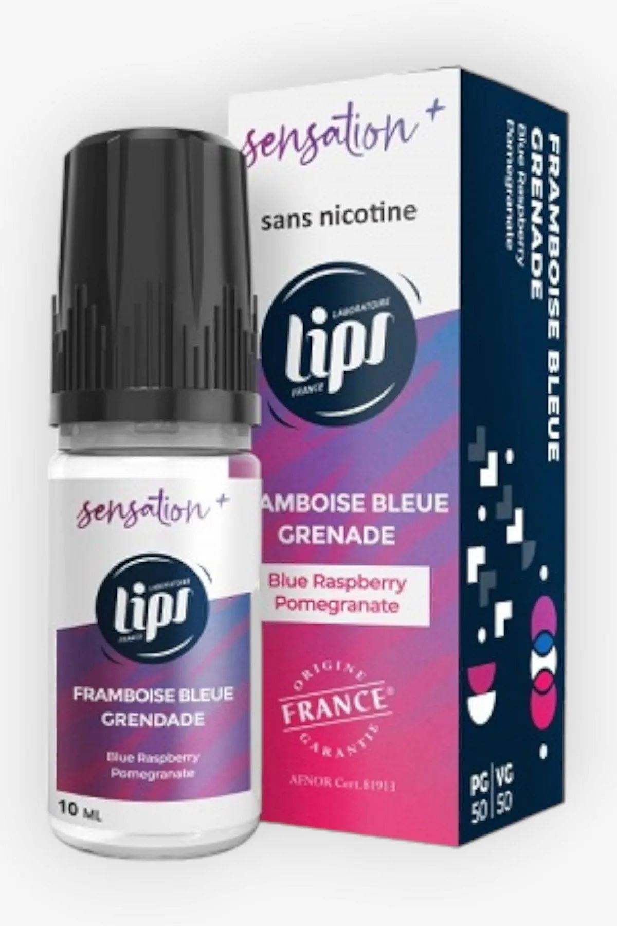 E-liquide Framboise Bleue Grenade 10 mL - Sensation Plus Le French Liquide