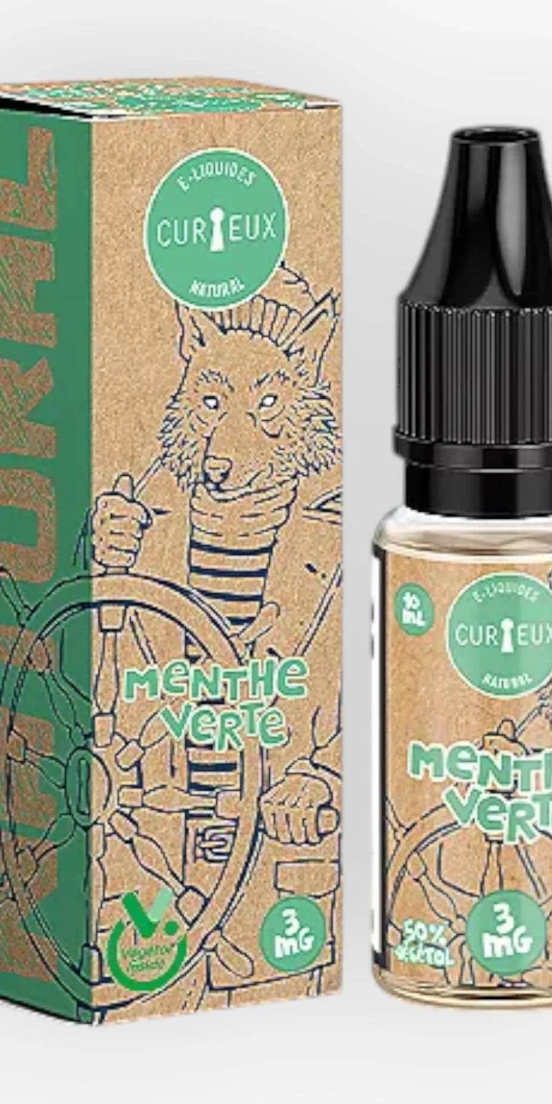 E-liquide Menthe Verte 10 mL - Natural Curieux