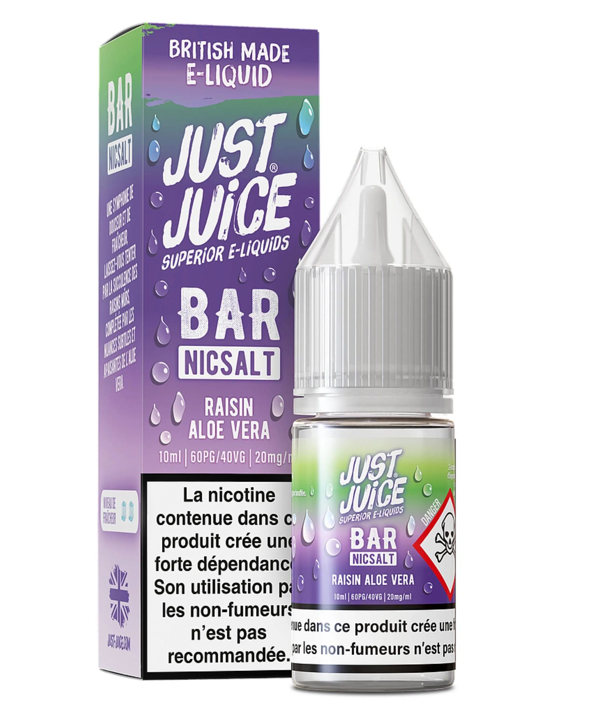 E-liquide Raisin Aloe Vera 10 mL - Bar Nicsalt Just Juice