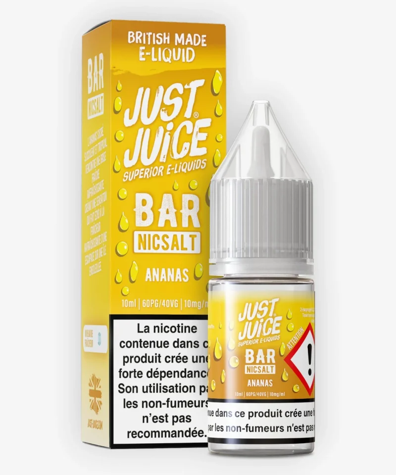 E-liquide Ananas 10 mL - Bar Nicsalt Just Juice