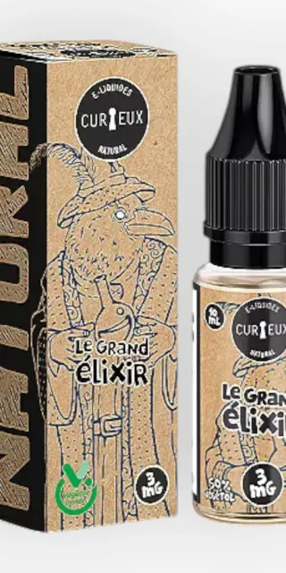 E-liquide Le Grand Elixir 10 mL - Natural Curieux — Curieux - Edition Natural