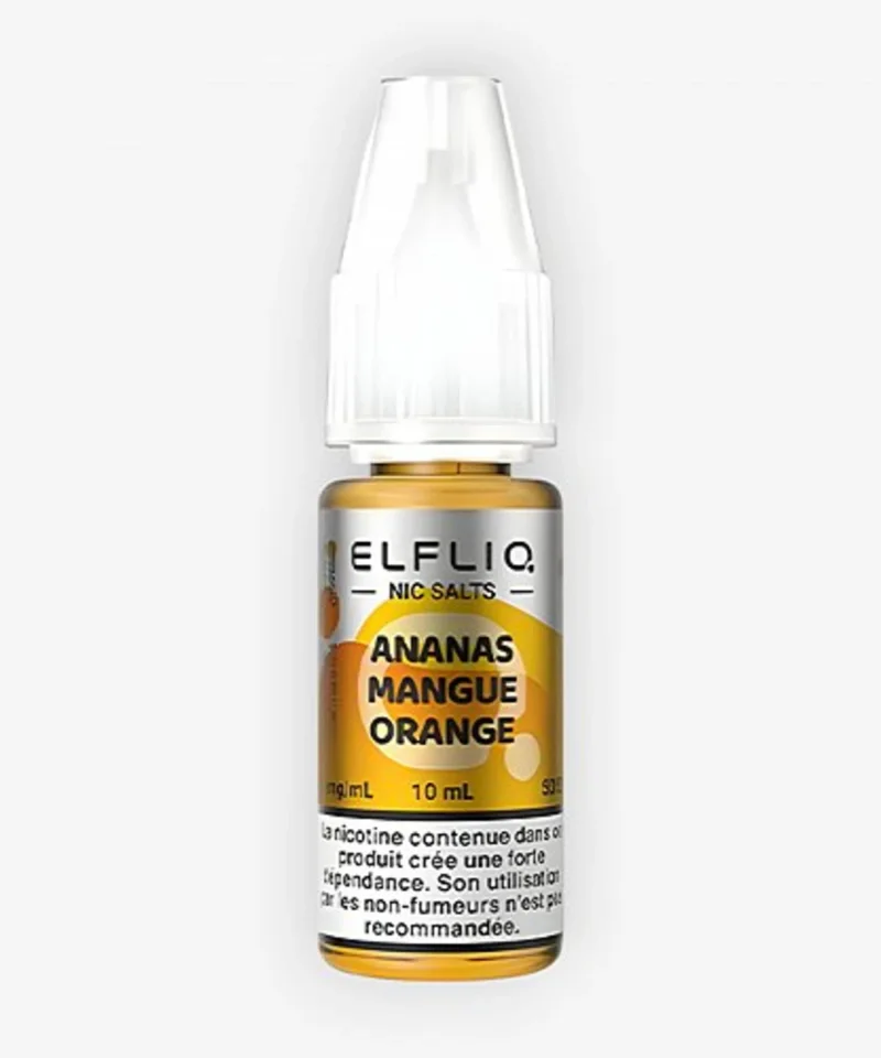 E-liquide Ananas Mangue Orange Nic Salt 10 mL - Elfliq ElfBar