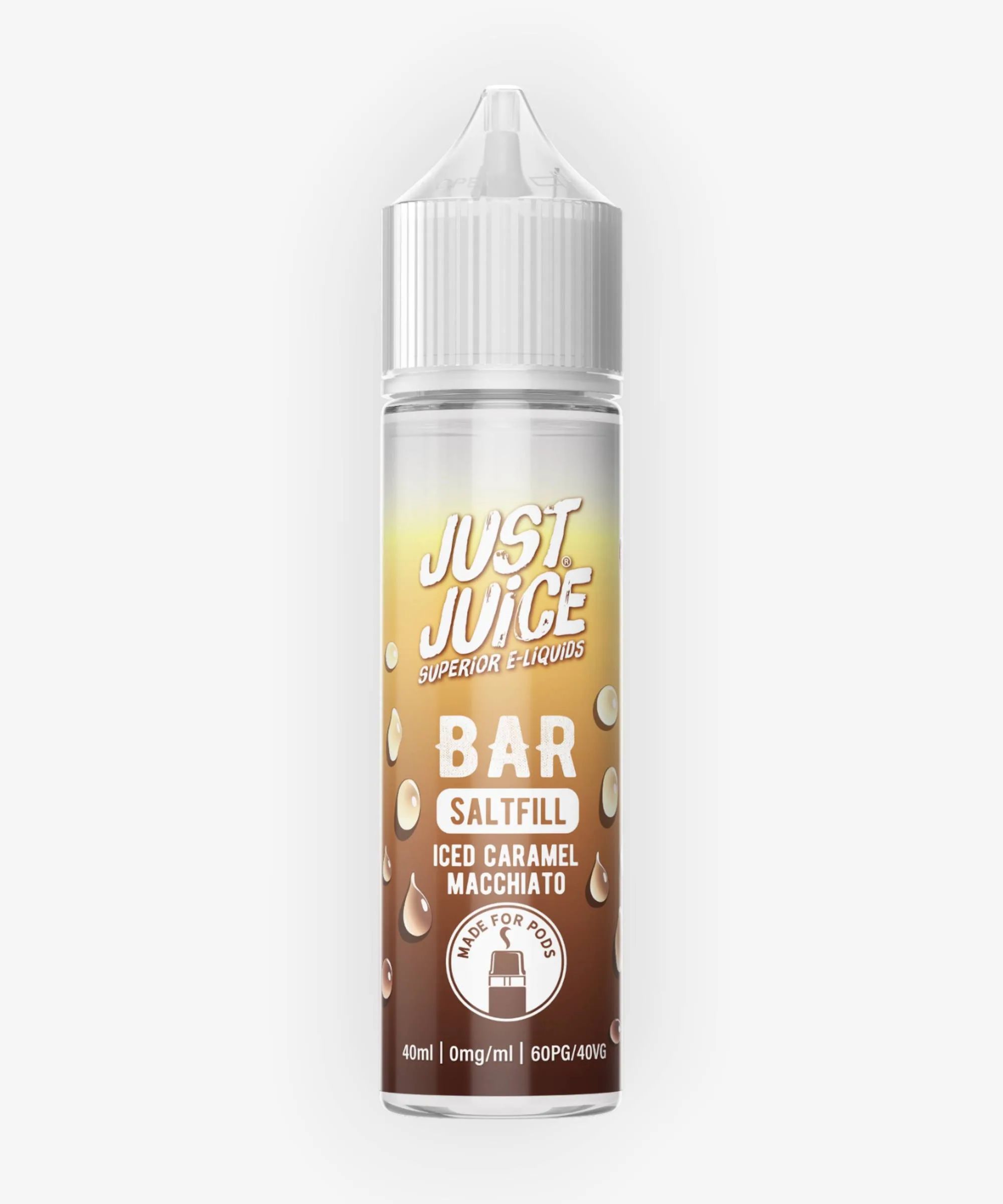 E-liquide Iced Caramel Macchiato 40 mL - Bar Saltfill (Just Juice) — Just Juice - Bar Saltfill
