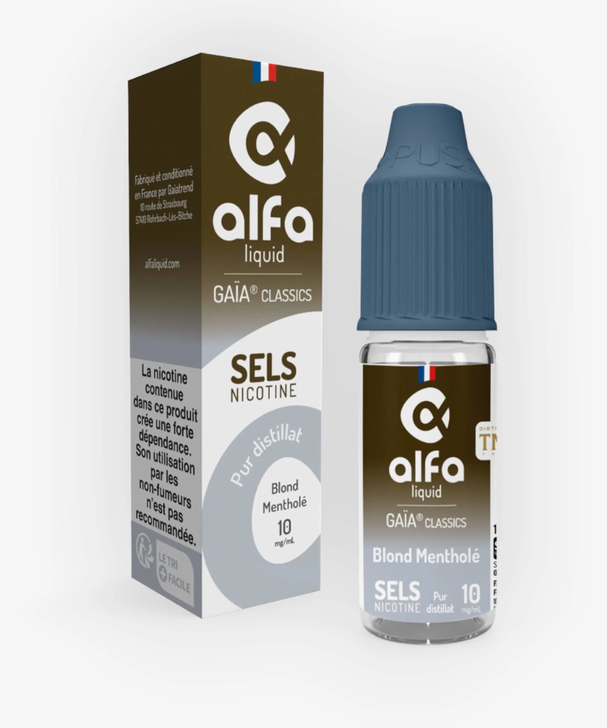 Blond Mentholé sels de nicotine 10 mL - Gaïa Alfaliquid — Alfaliquid - Gaïa Classics