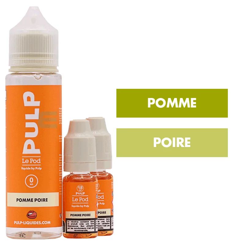 E-liquide Pomme Poire 60 mL - Pulp Le Pod