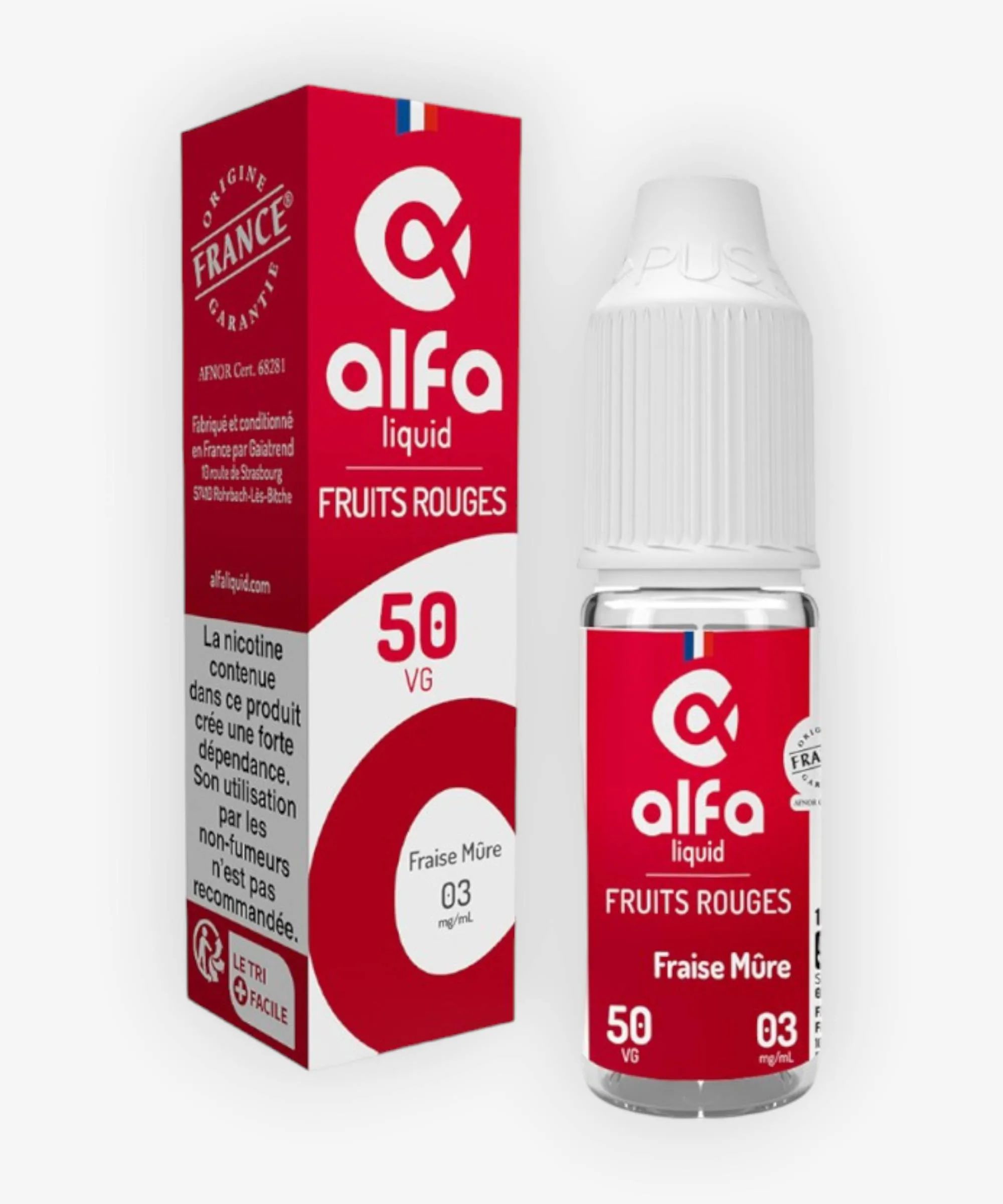 E-liquide Fraise Mûre (50 VG) 10 mL - Alfaliquid