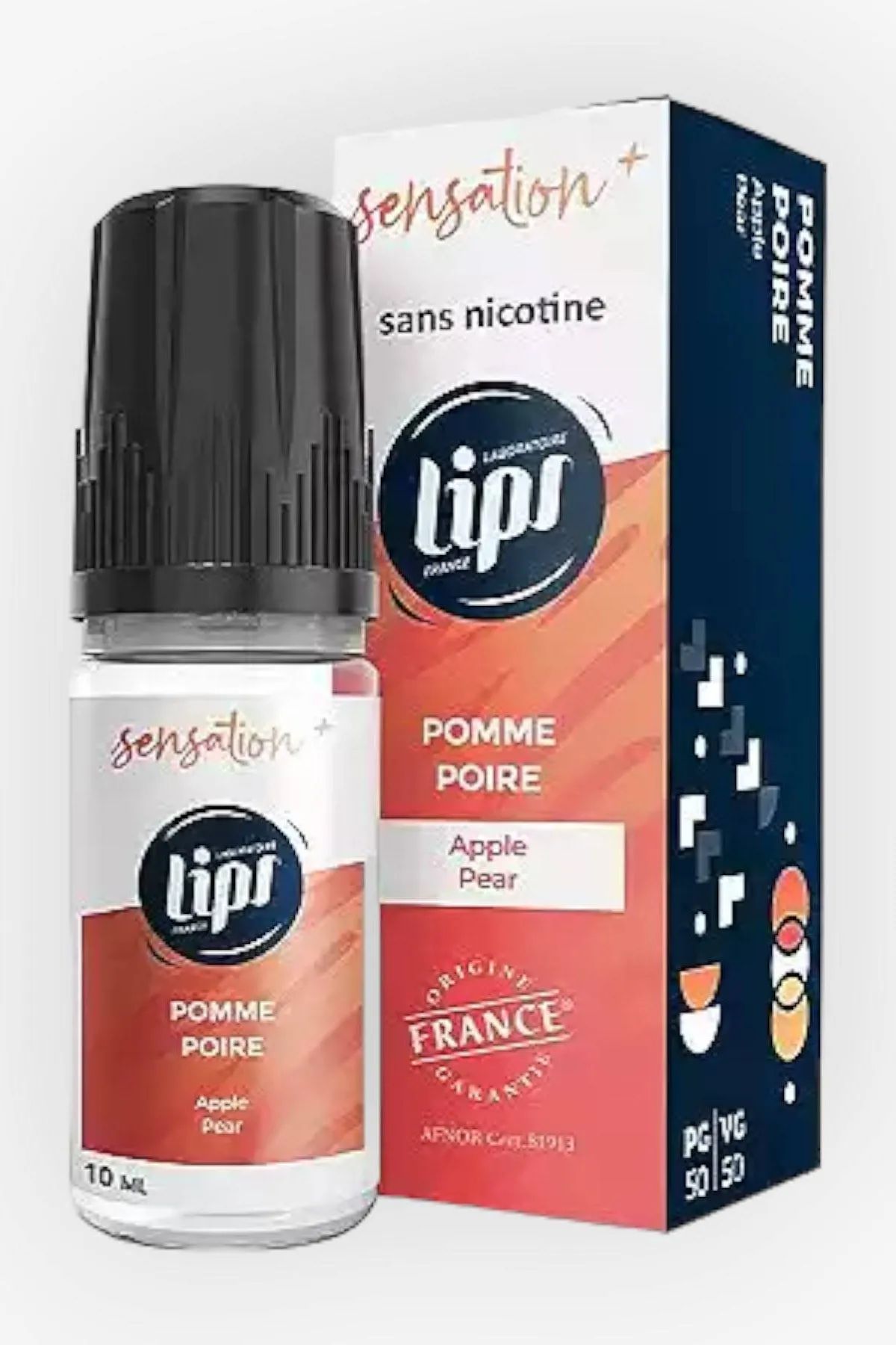 E-liquide Pomme Poire 10 mL - Sensation + Le French Liquide