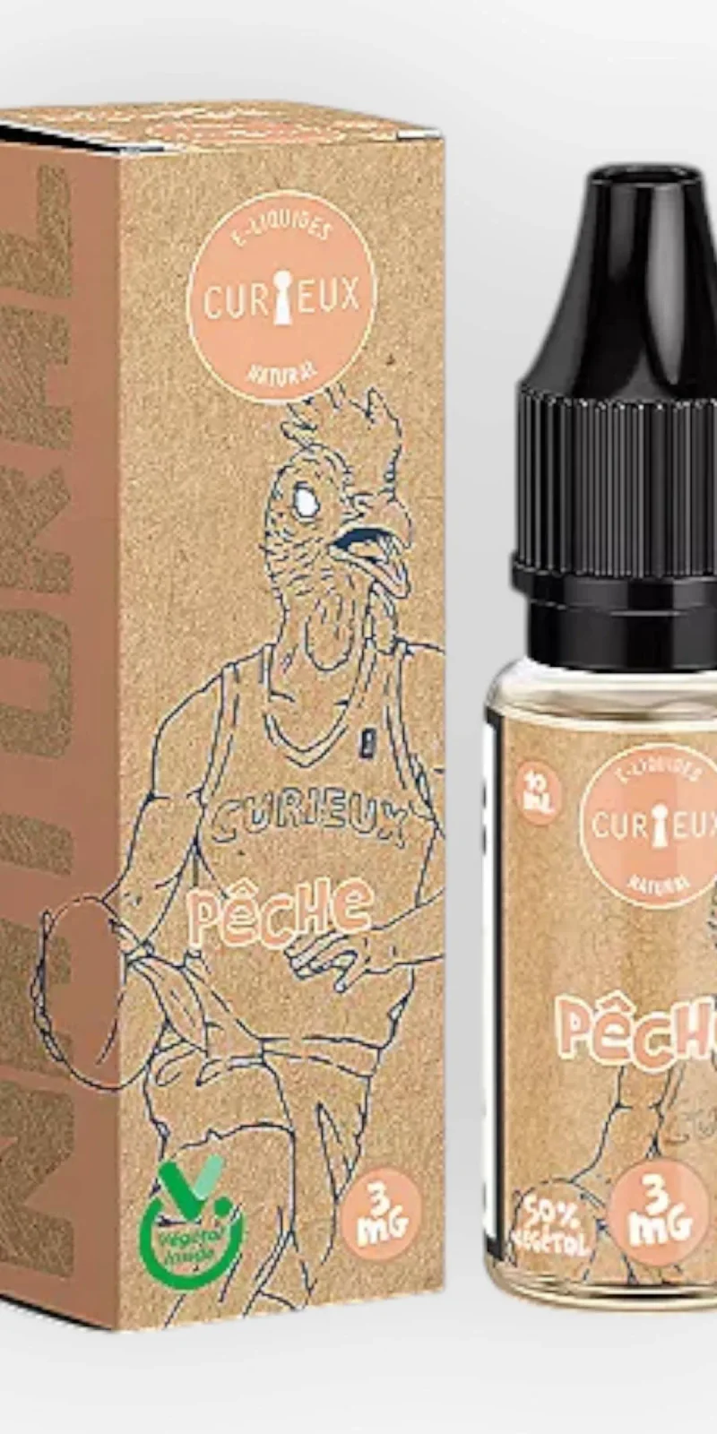 E-liquide Pêche 10 mL - Natural Curieux