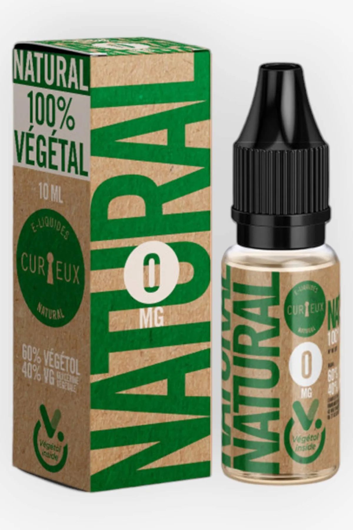 E-liquide Natural 100% Vegetal 10 mL - Natural (Curieux)