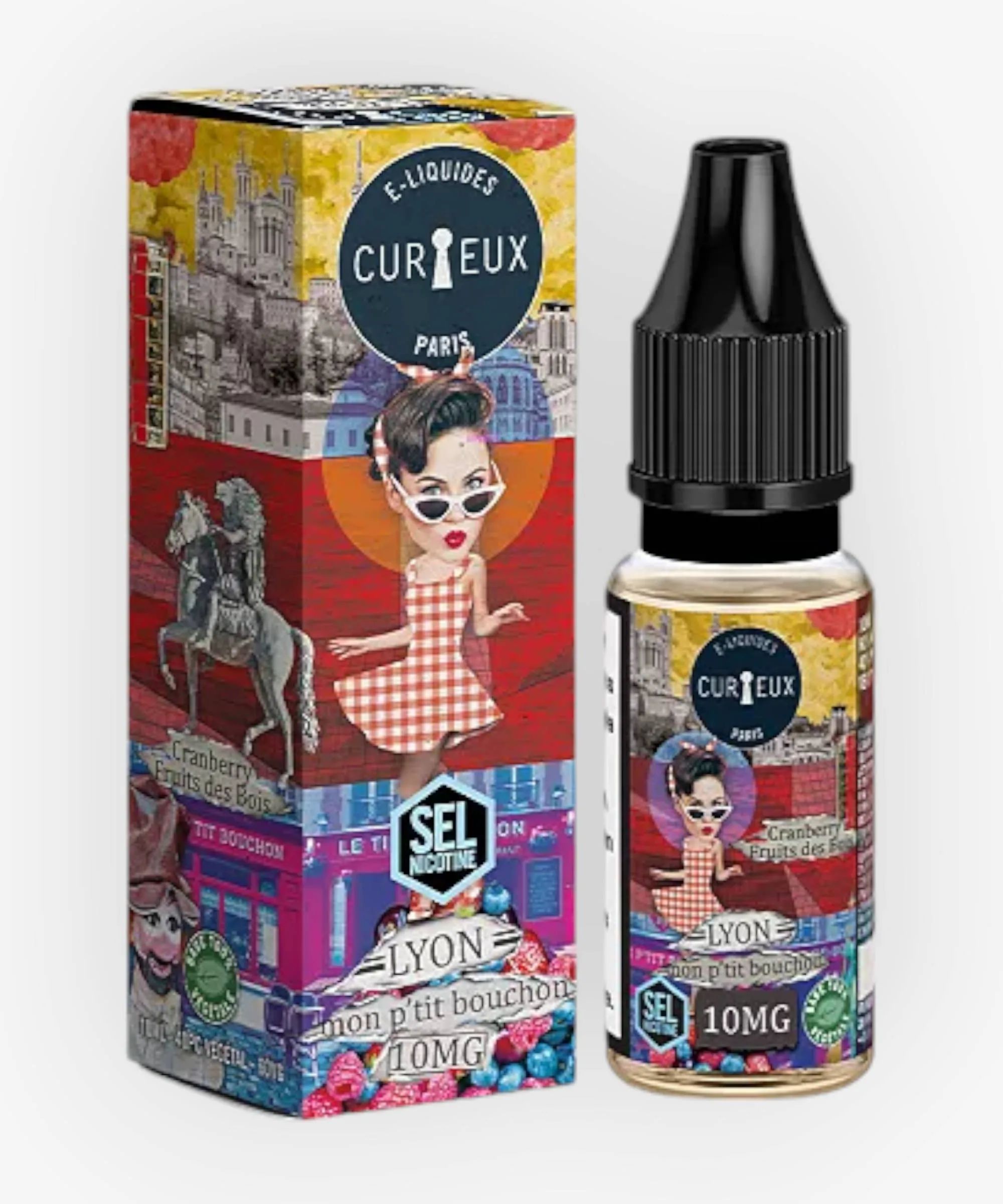 E-liquide Lyon Mon P'tit Bouchon Nic Salt 10 mL - Édition Hexagone Curieux — Curieux - Edition Hexagone