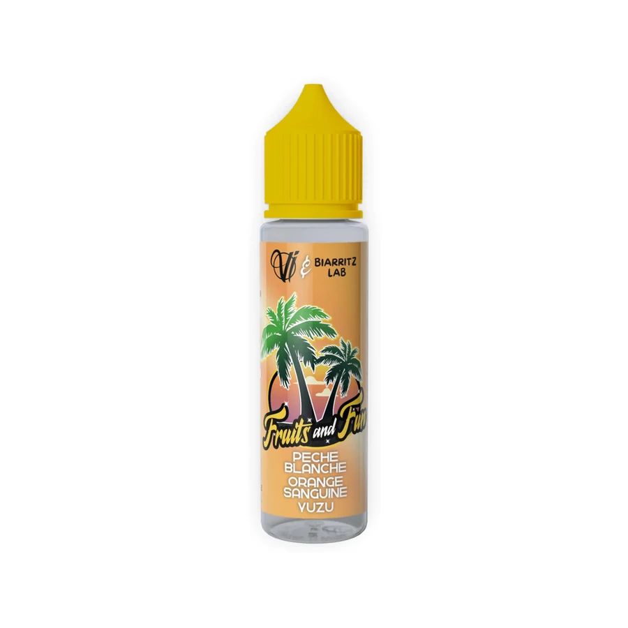 E-liquide Pêche Blanche Orange Sanguine Yuzu 50 mL - Fruits And Sun Biarritz Lab