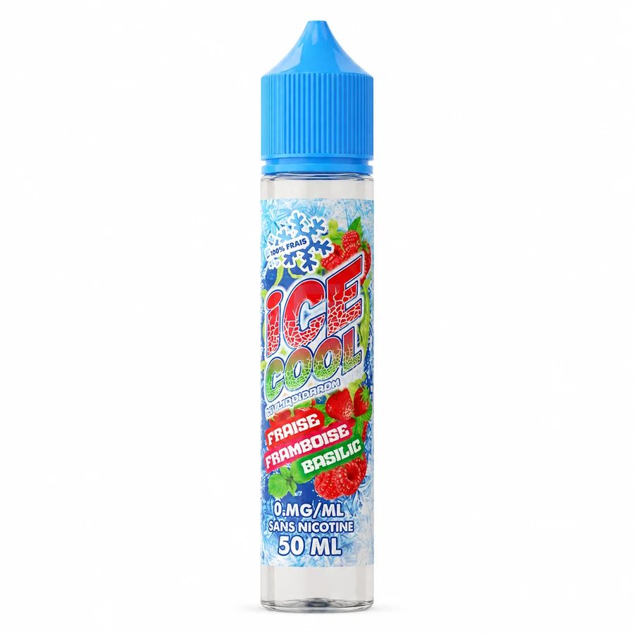 E-liquide Fraise Framboise Basilic 50 mL - Ice Cool (Liquidarom)