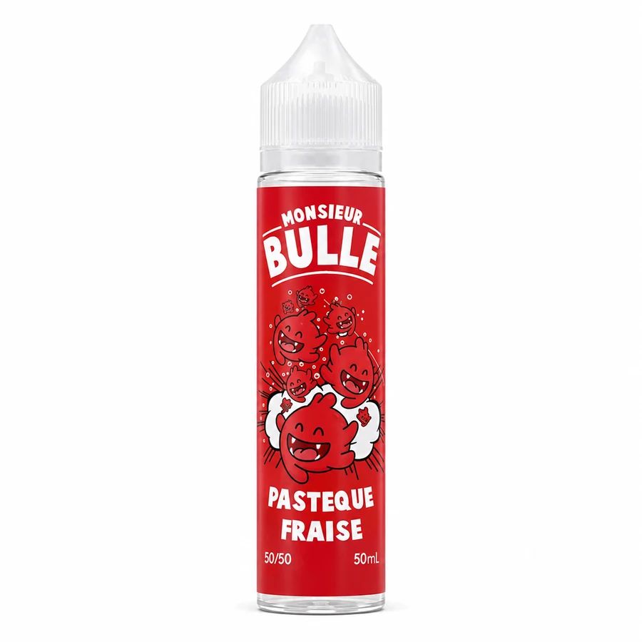 E-liquide Pastèque Fraise 50 mL - Monsieur Bulle (Liquideo)