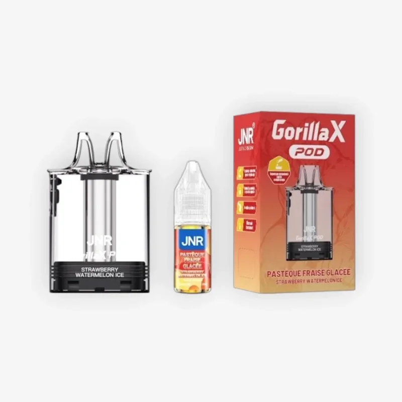 Cartouche Gorilla X Vide + E-liquide 10 mL Pasteque Fraise Glacee 20 mg - JNR