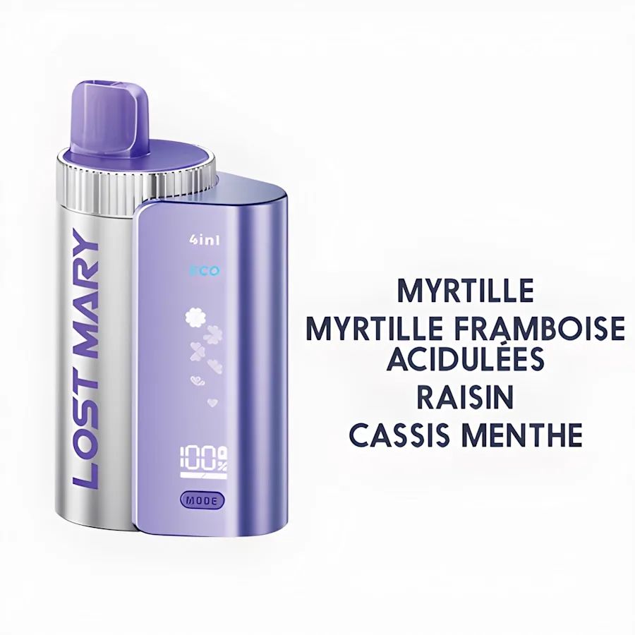 Pack 4en1 850mah 4X2ml 20mg Violette Lost Mary