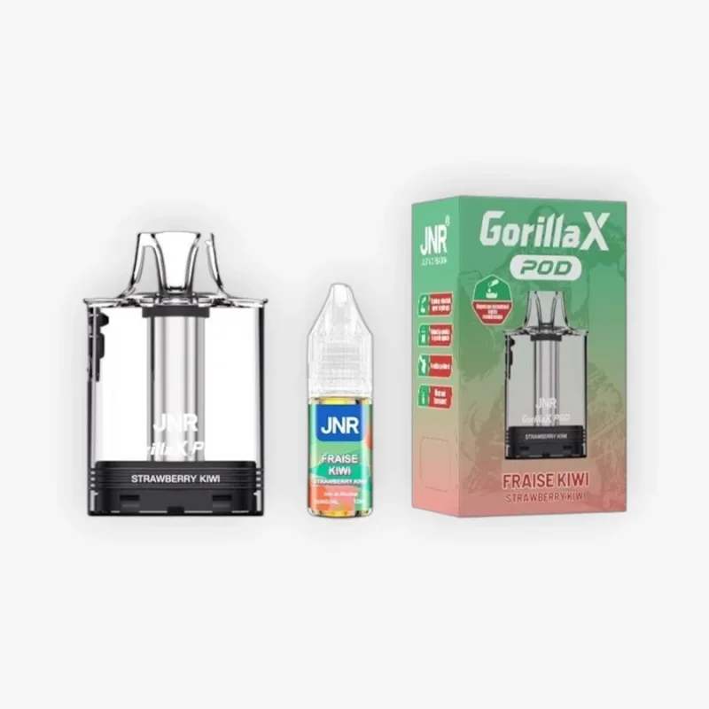 Cartouche Gorilla X Vide + E-liquide 10 mL Fraise Kiwi 20 mg - JNR