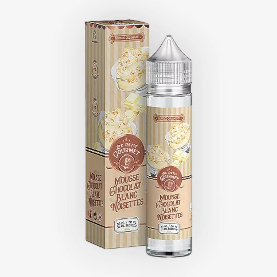 E-liquide Mousse Chocolat Blanc Noisettes 50 mL - Le Petit Gourmet Savourea