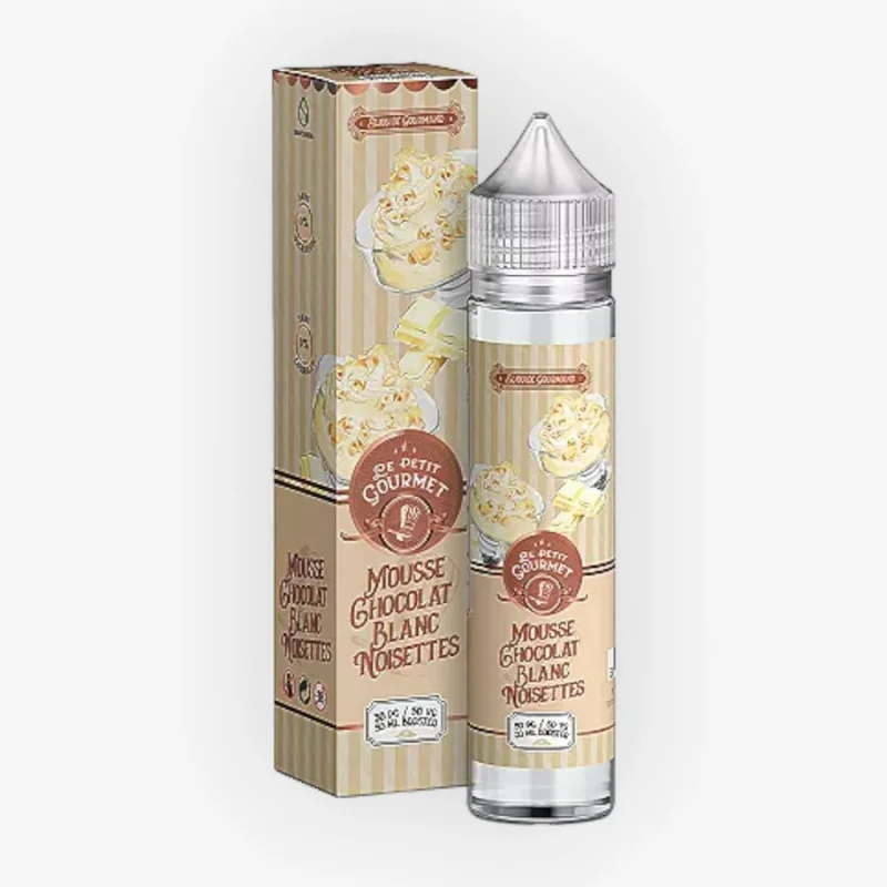 E-liquide Mousse Chocolat Blanc Noisettes 50 mL - Le Petit Gourmet Savourea