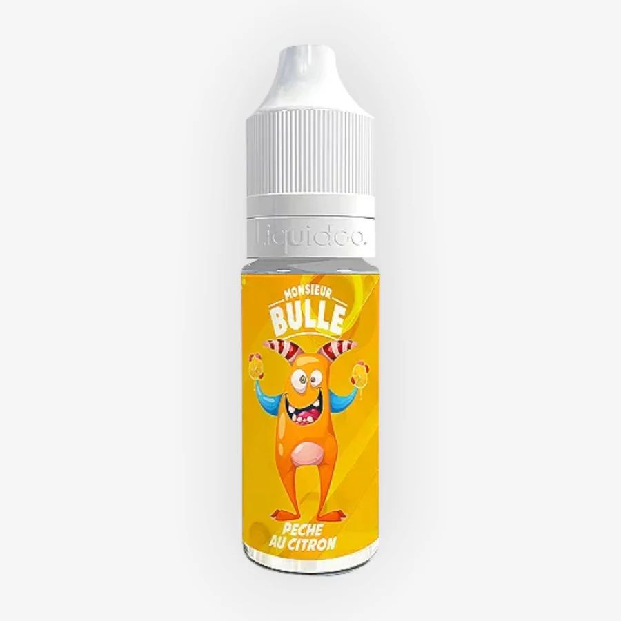 E-liquide Pêche Au Citron 10 mL - Monsieur Bulle Liquideo — Liquideo - Monsieur Bulle