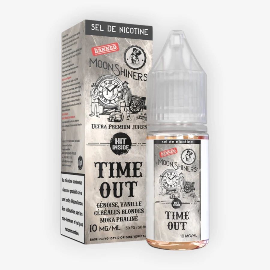 E-liquide Time Out Nic Salt 10 mL - Moonshiners Le French Liquide