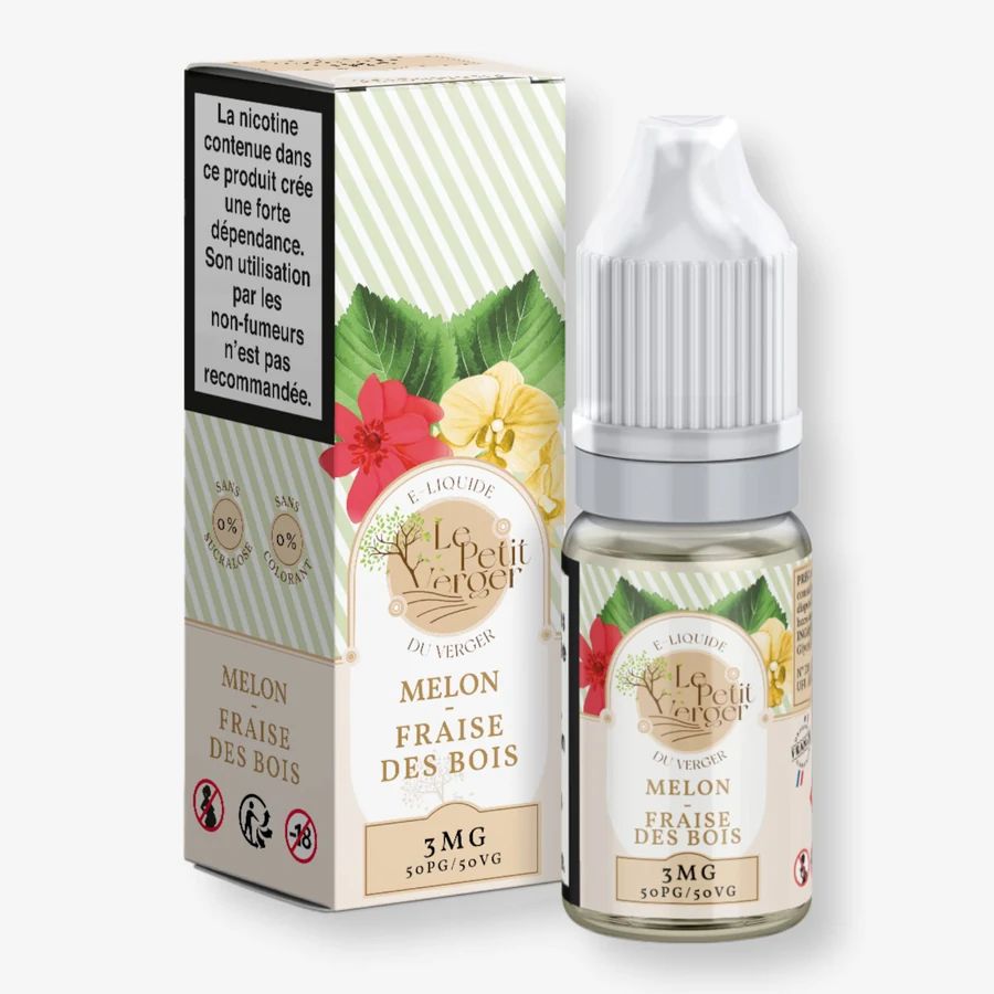 E-liquide Melon Fraise Des Bois Frais Nic Salt 10 mL - Le Petit Verger Savourea — Savourea - Le Petit Verger