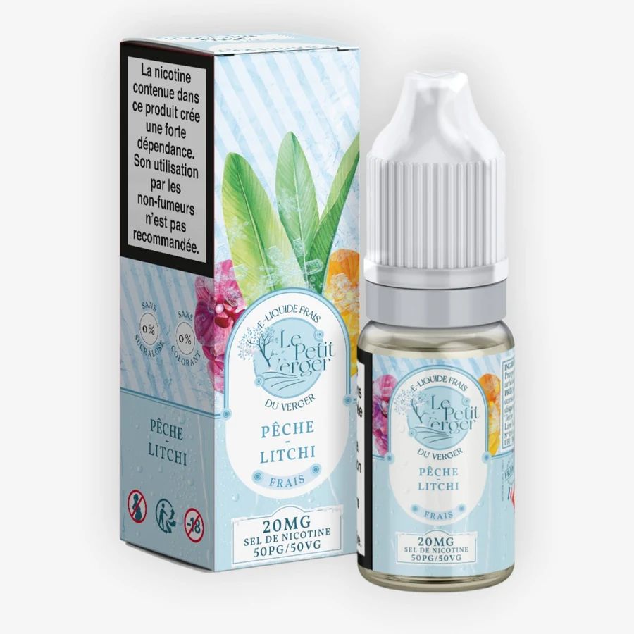 E-liquide Pêche Litchi Frais Nic Salt 10 mL - Le Petit Verger Savourea — Savourea - Le Petit Verger