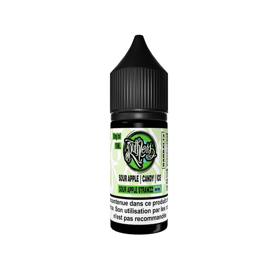 E-liquide Sour Apple Strawzz On Ice Nic Salt 10 mL - BarSaltz Ruthless