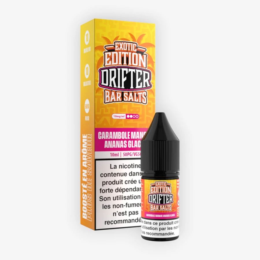 E-liquide Carambole Mangue Ananas Glacés 10 mL - Edition Bar Salts Drifter