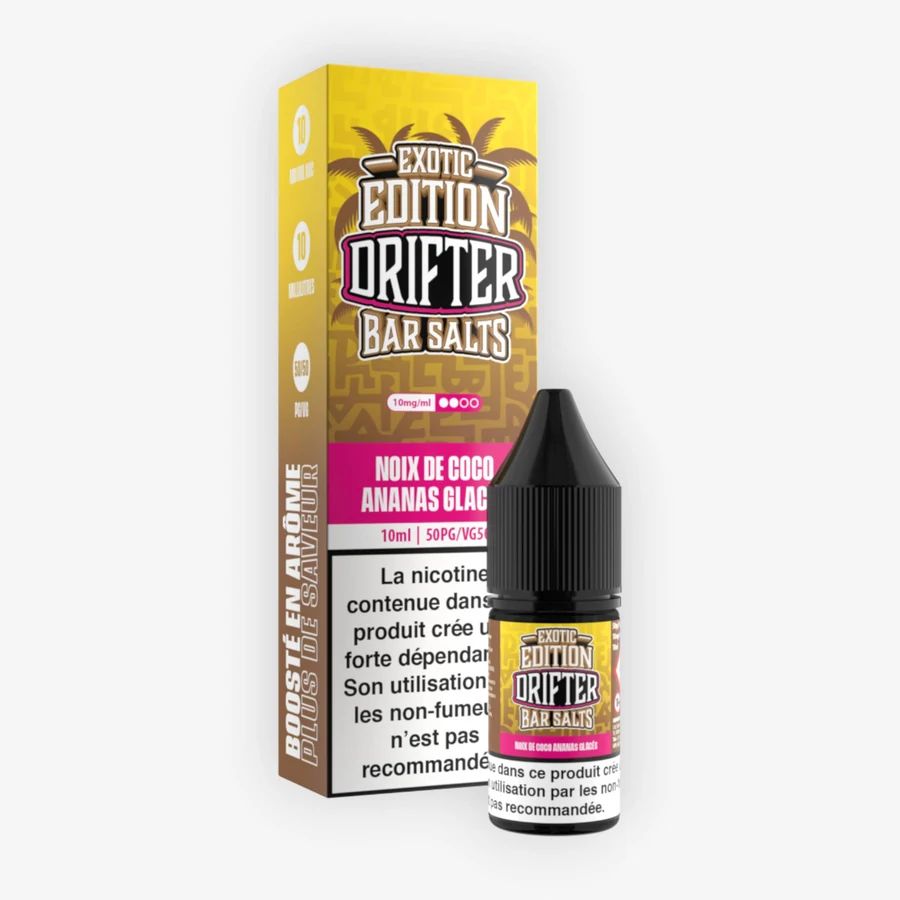 E-liquide Noix de Coco Ananas Glacés 10 mL - Exotic Edition Bar Salts Drifter