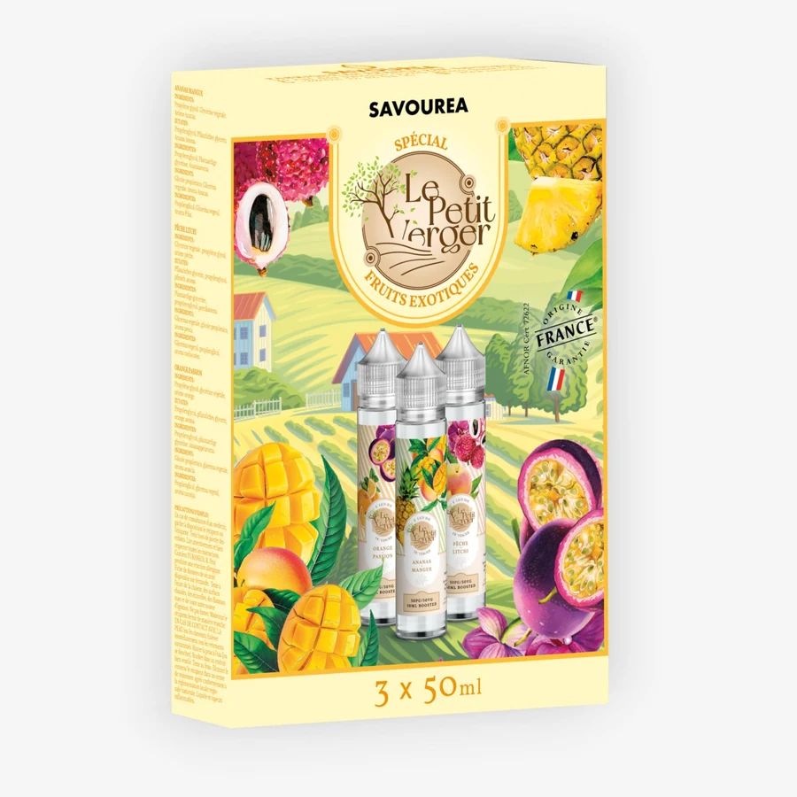 E-liquide Pack Spécial Fruits Exotiques 3x50 mL - Le Petit Verger — Savourea - Le Petit Verger