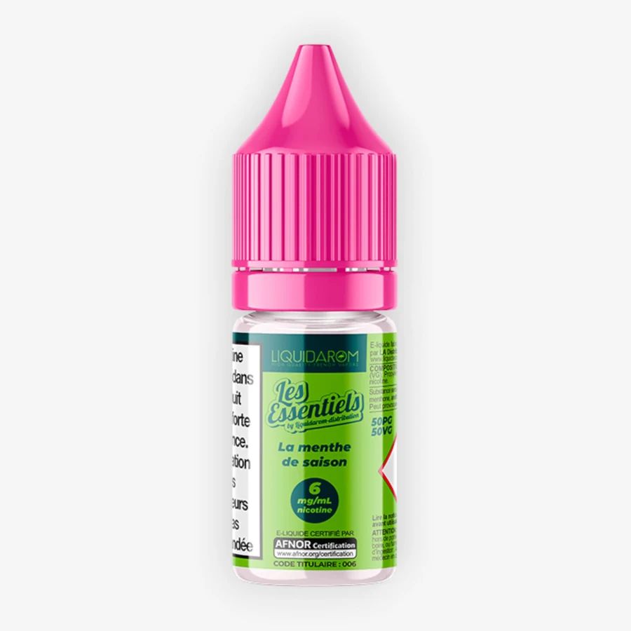 E-liquide La Menthe De Saison 10 mL - Les Essentiels Liquidarom