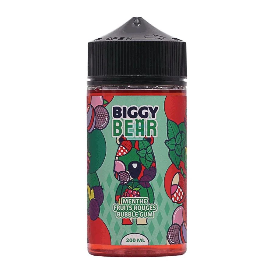 E-liquide Menthe Fruits Rouges Bubble Gum 200 mL - Biggy Bear