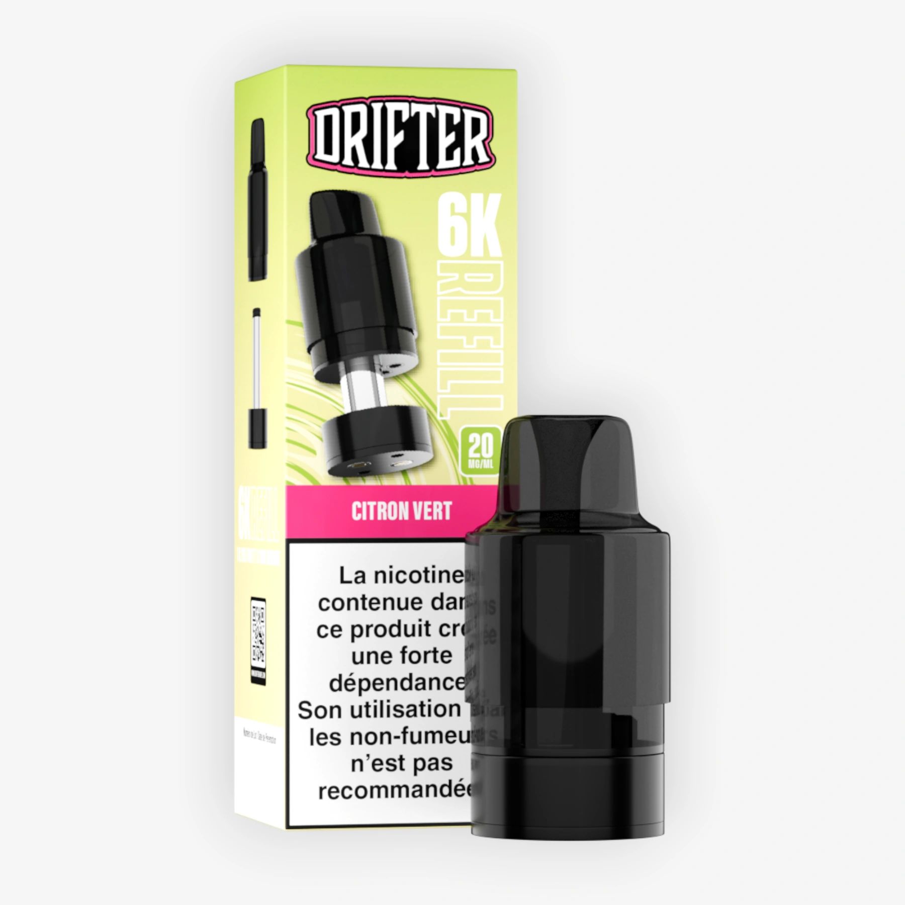 Drifter Bar 6000 Refill 10+2ml 20mg Citron Vert Drifter