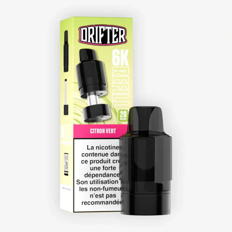 Drifter Bar 6000 Refill 10+2ml 20mg Citron Vert Drifter