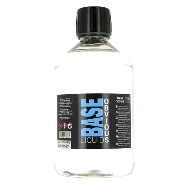 Base 500ml 50/50 00mg Obvious Liquids