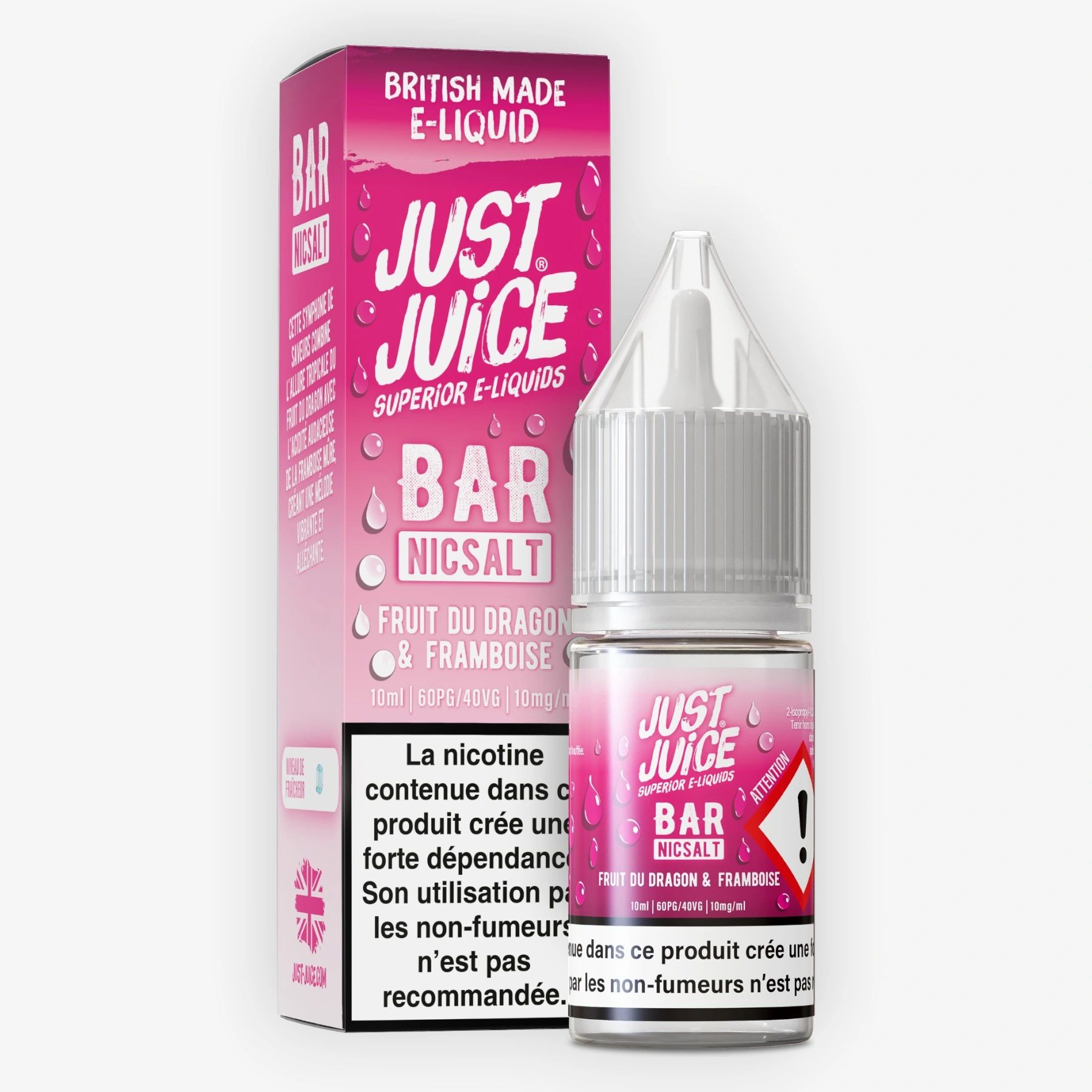 E-liquide Fruit Du Dragon & Framboise Nic Salt 10 mL - Just Juice