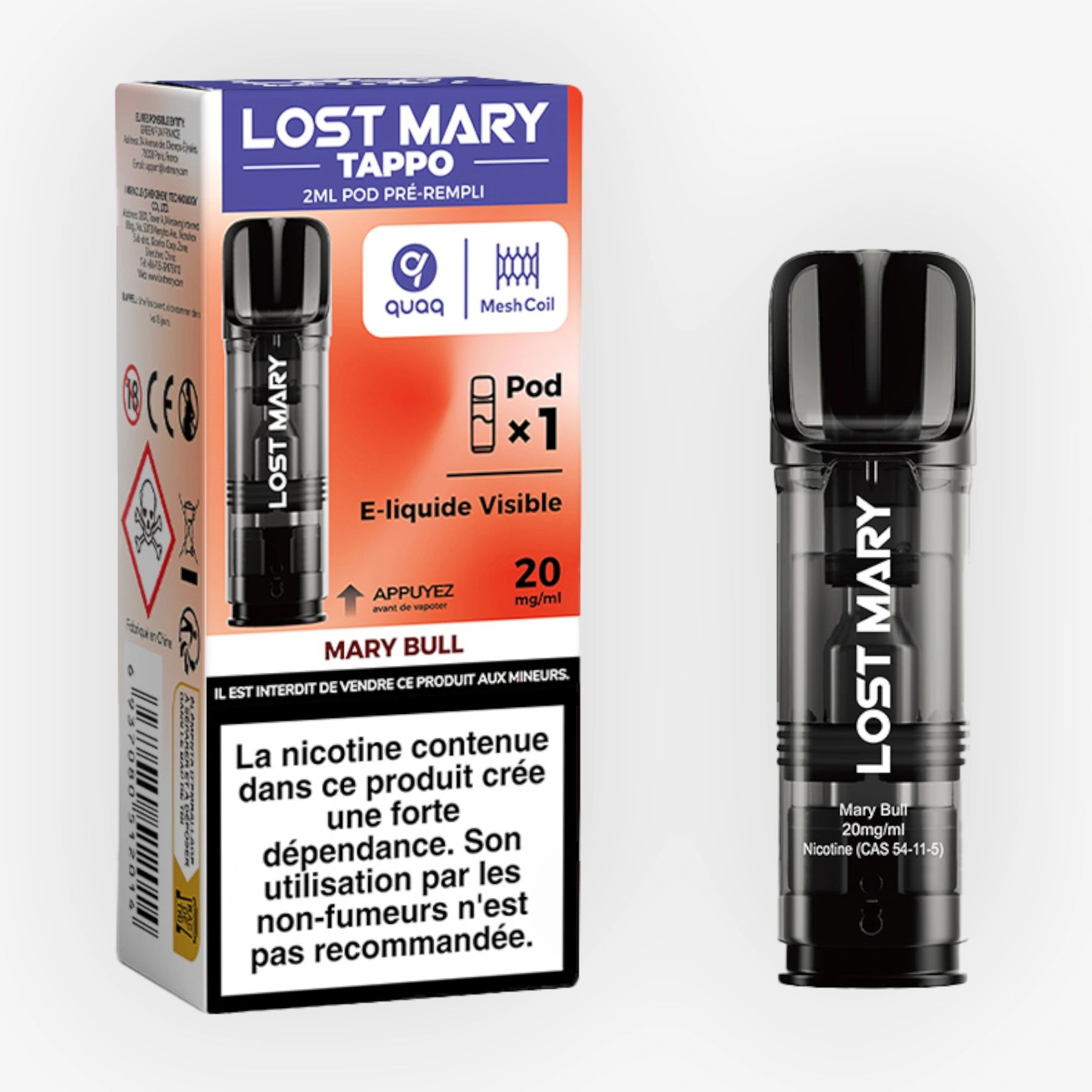 Pod Tappo Mary Bull 2ml 20mg Lost Mary