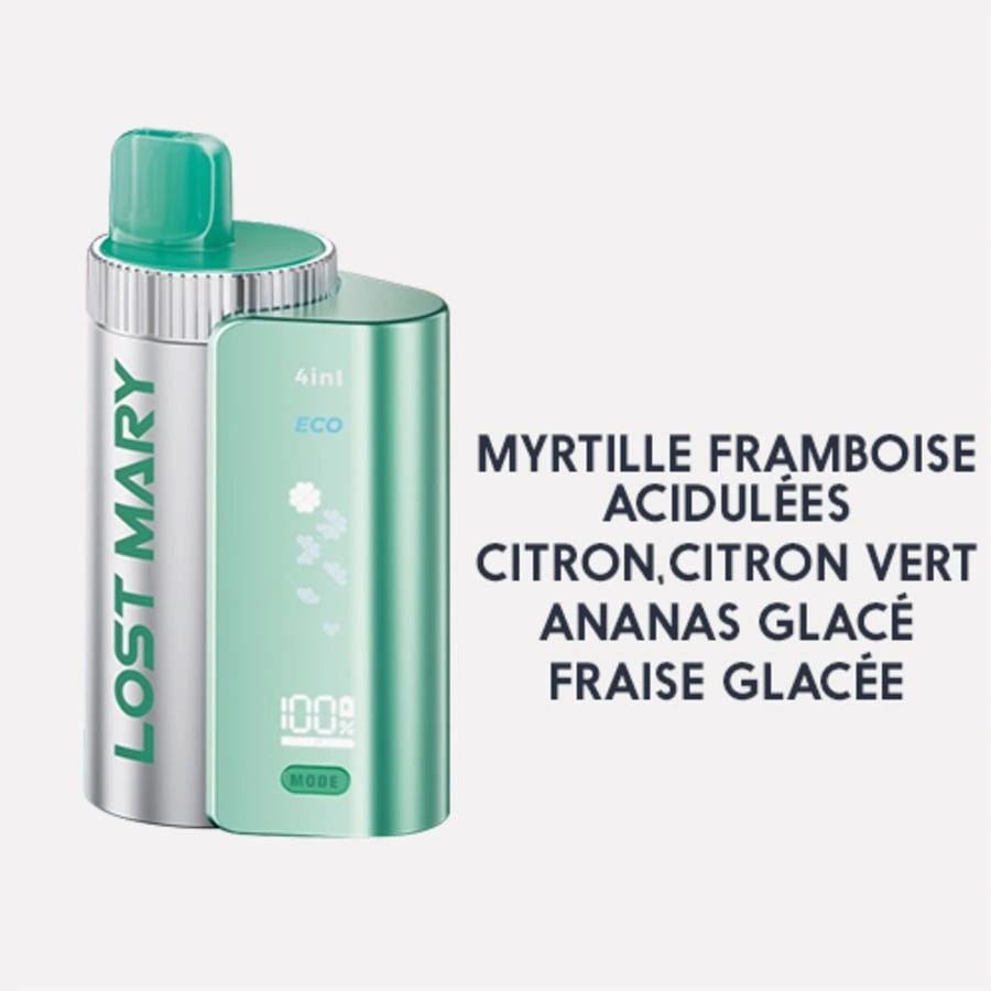 Pack 4en1 850mah 4X2ml 20mg Turquoise Lost Mary