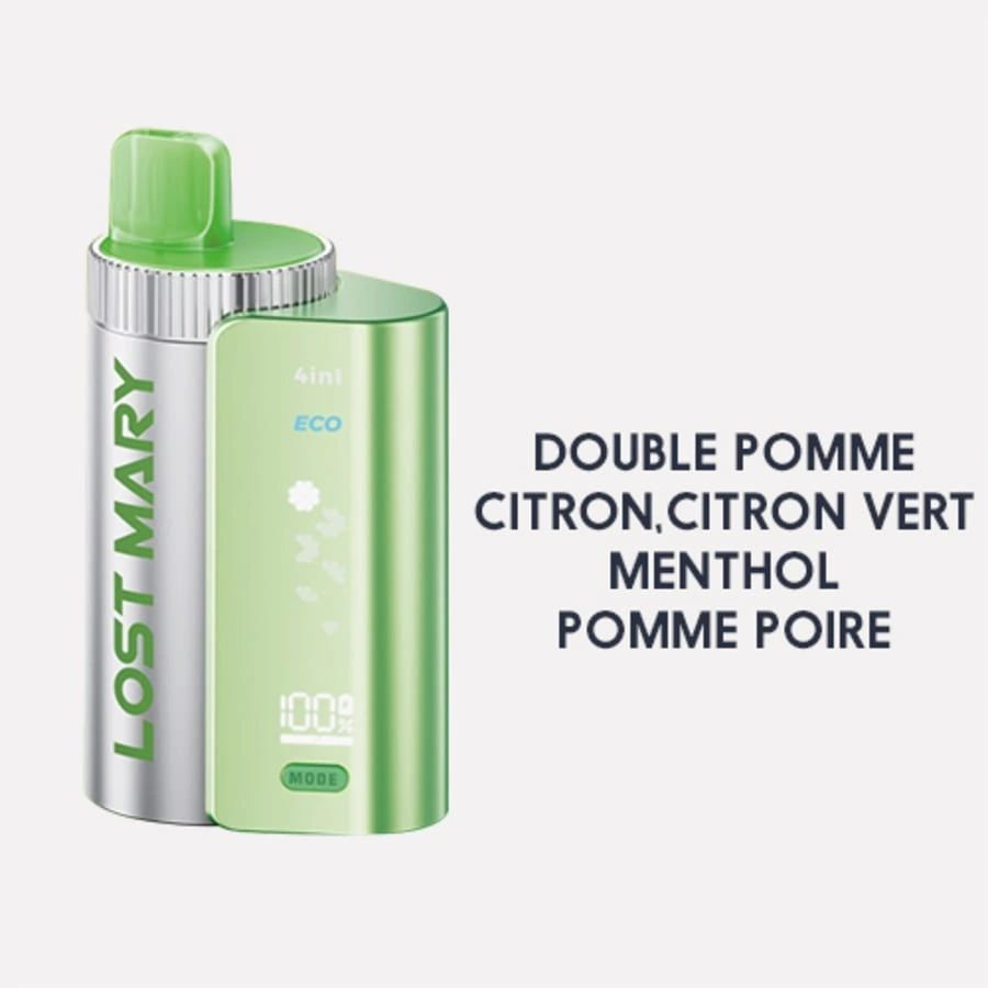 Pack 4en1 850mah 4X2ml 20mg Vert Lost Mary