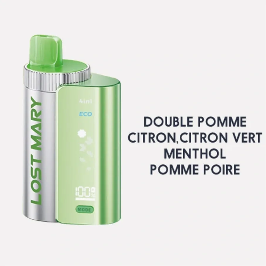 Pack 4en1 850mah 4X2ml 20mg Vert Lost Mary