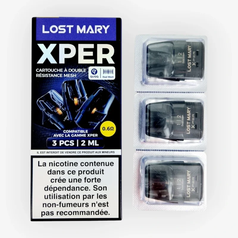 Pack de 3 pods 0.6ohm XPER Lost Mary