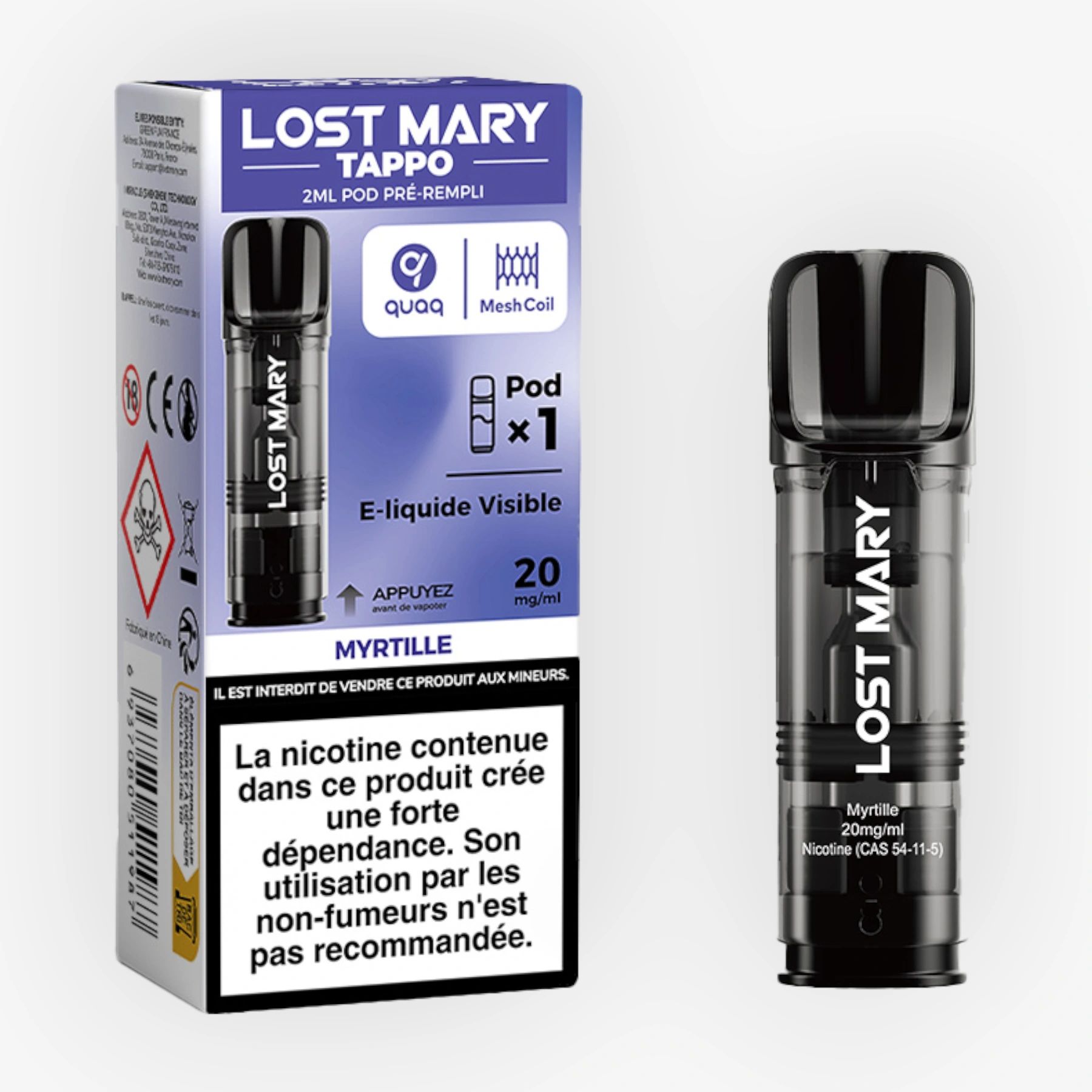 Pod Tappo Myrtille 2ml 20mg Lost Mary