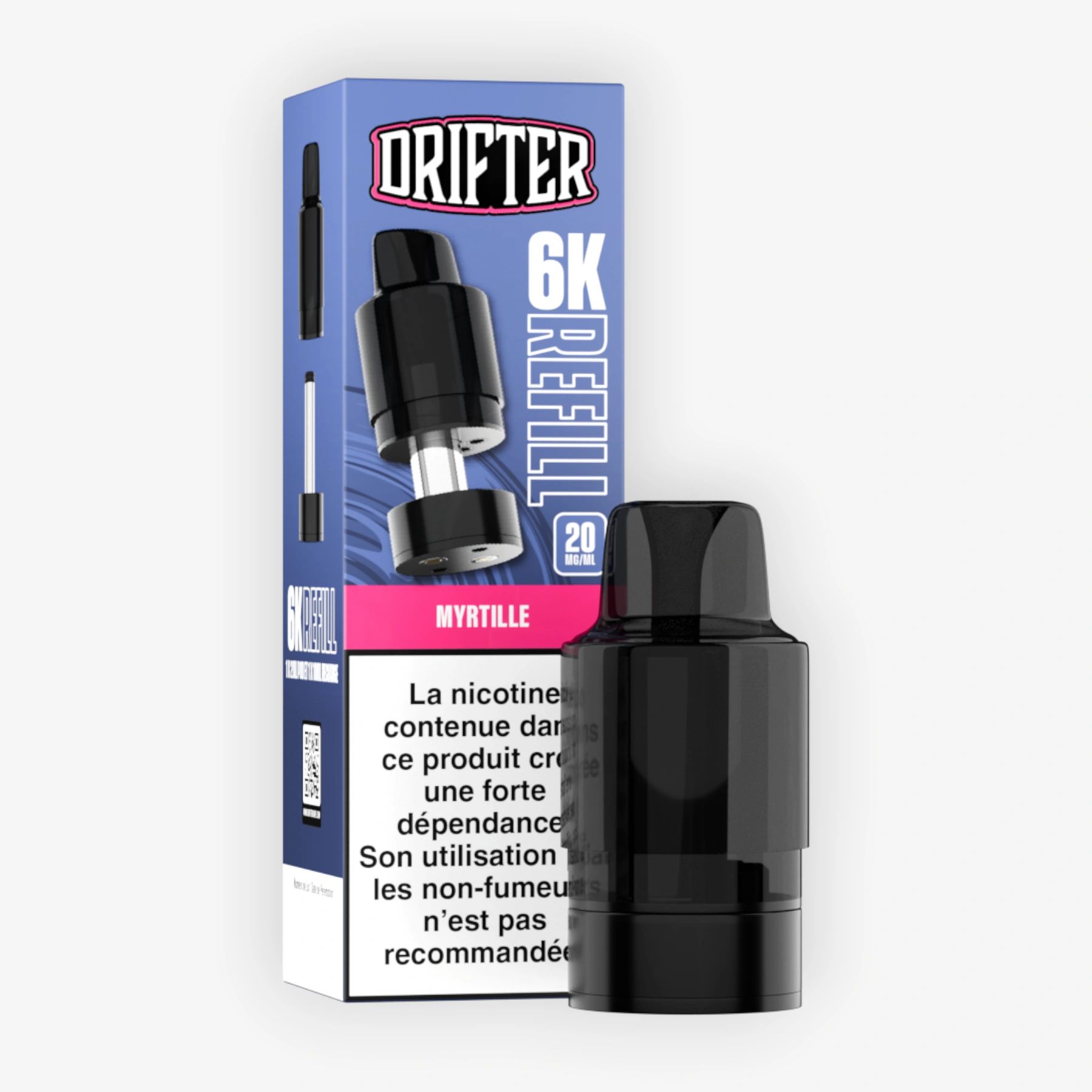 Drifter Bar 6000 Refill 10+2ml 20mg Myrtille Drifter