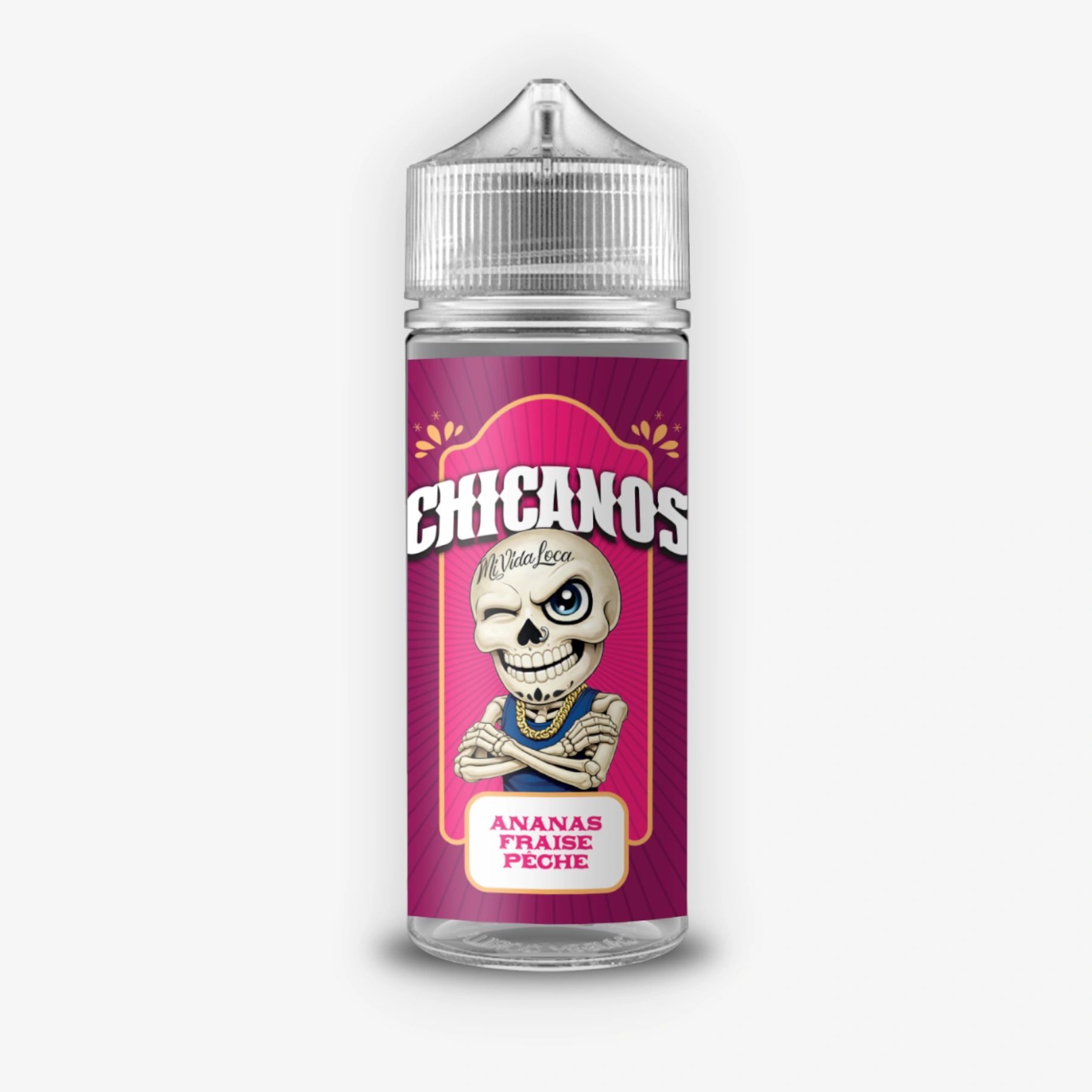 Ananas Fraise Peche ZHC Mix Series Chicanos 100ml 00mg