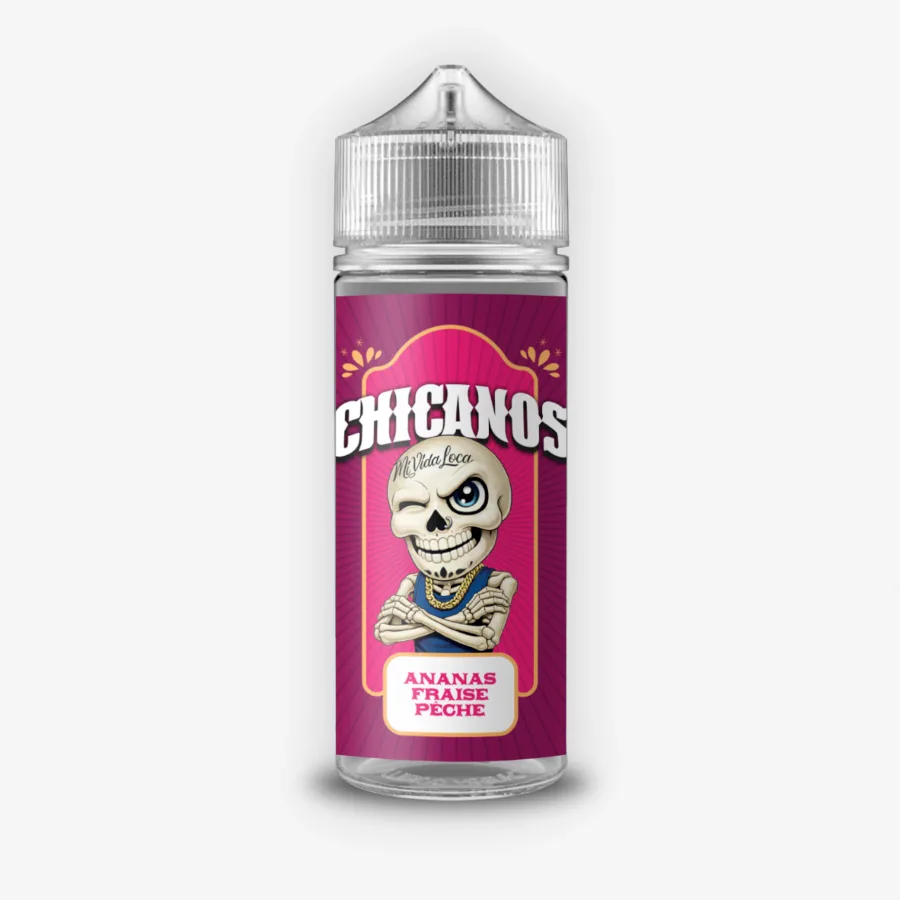 Ananas Fraise Peche ZHC Mix Series Chicanos 100ml 00mg