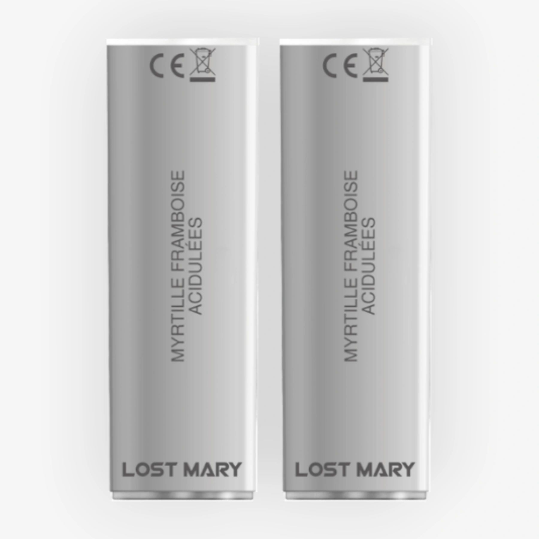 Pack de 2 pods 4en1 Myrtille Framboise acidulee 2ml 20mg Lost Mary