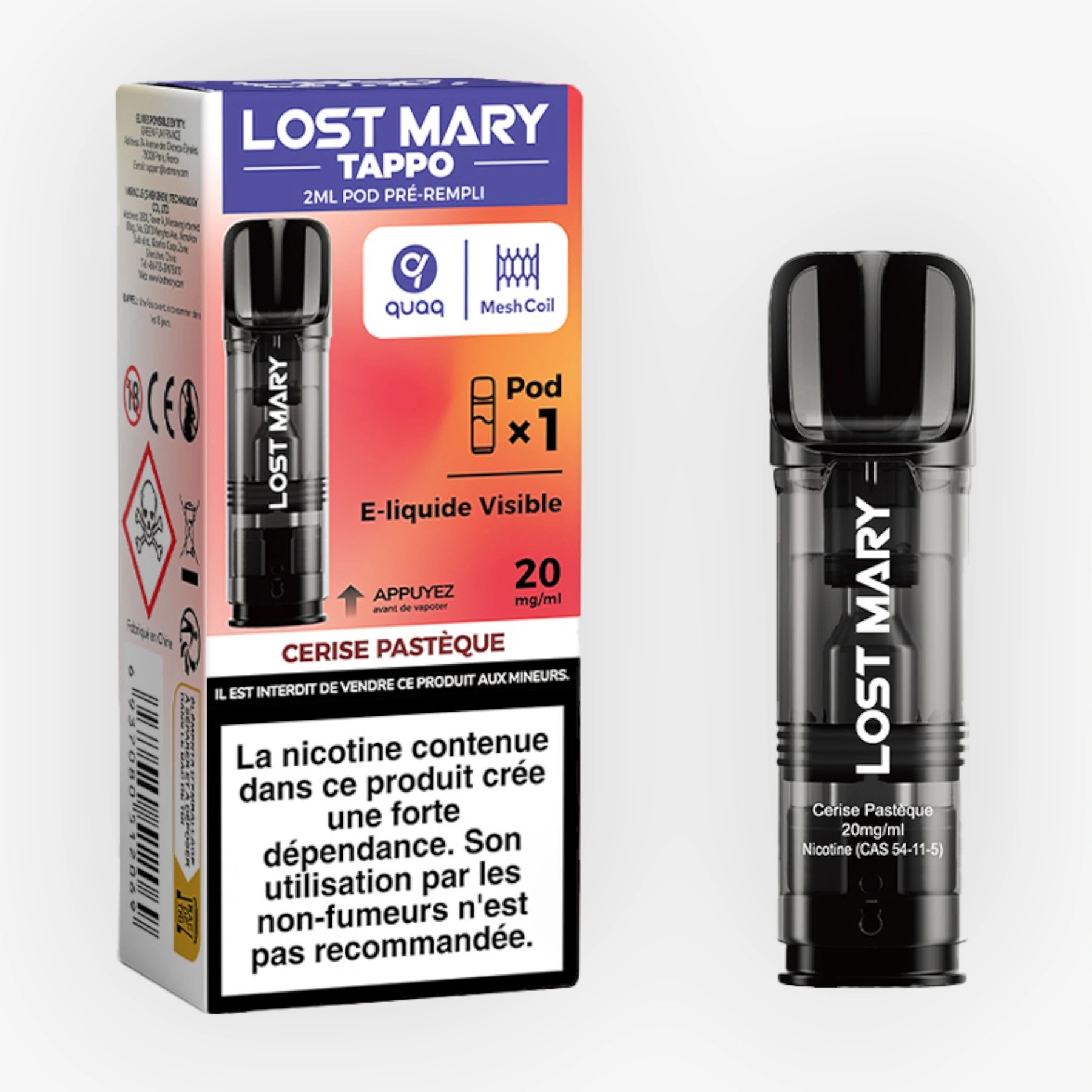 Pod Tappo Cerise Pasteque 2ml 20mg Lost Mary