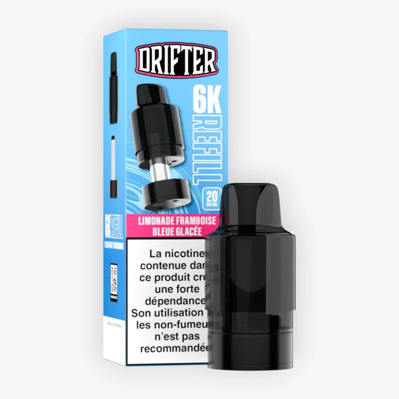 Drifter Bar 6000 Refill 10+2ml 20mg Limonade Framboise Bleue Glacee Drifter