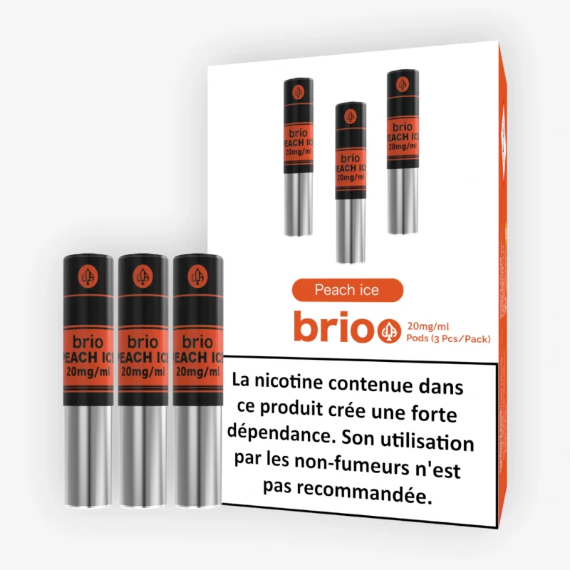 Pack de 3 Pods Brio Peach Ice 1ml 20mg Da One
