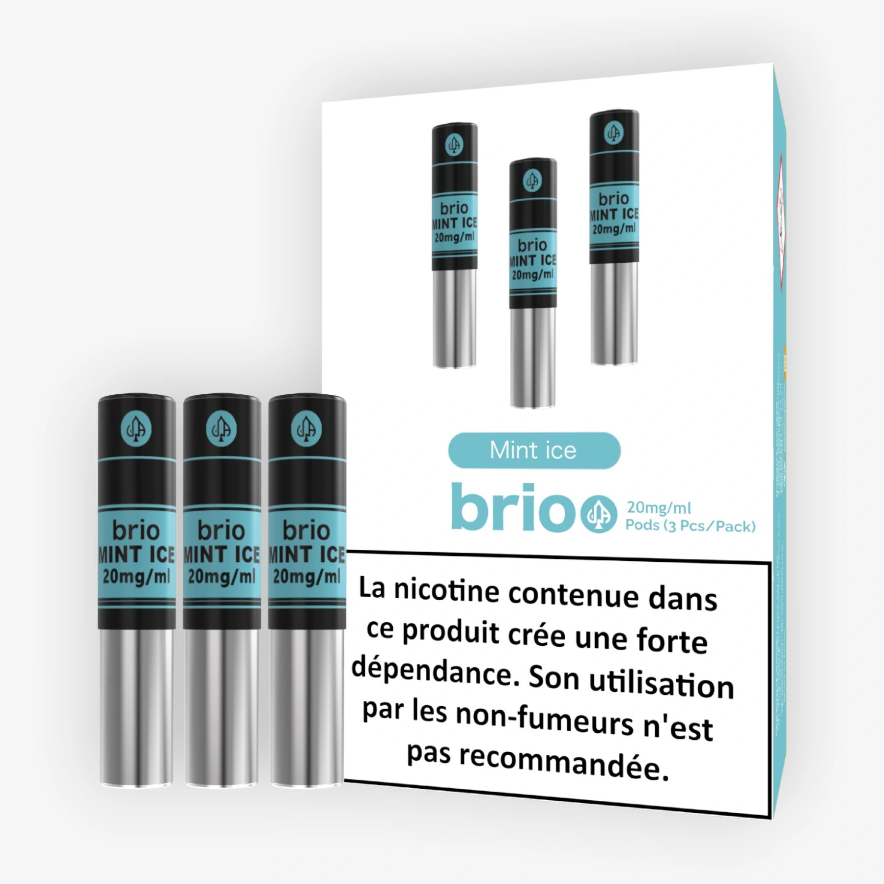 Pack de 3 Pods Brio Mint Ice 1ml 20mg Da One